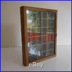 3 vitrines collectionneur bois verre laiton fait main vintage XXe PN France