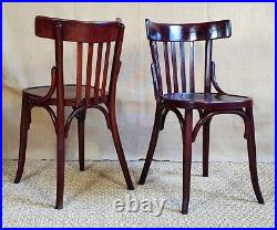 6 chaises bistrot BAUMANN N°104 années 30, bois courbé, no thonet, café resto