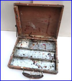 Ancien Coffret de Peintre 31x24Cm avec Palette Modéle Déposé circa 1920-30 Ancien Coffret de Peintre 31x24Cm avec Palette Modéle Déposé circa 1920-30