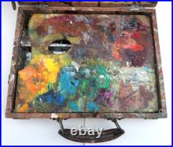 Ancien Coffret de Peintre 31x24Cm avec Palette Modéle Déposé circa 1920-30 Ancien Coffret de Peintre 31x24Cm avec Palette Modéle Déposé circa 1920-30