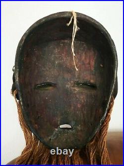 Ancien Grand Masque Africain En Bois Fibre Art Tribal Mask African Ethnie Déco
