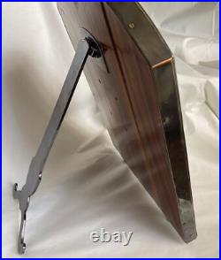 Ancien Miroir biseauté cadre métal argenté Art Déco Félix frères Toulouse Ancien Miroir biseauté cadre métal argenté Art Déco Félix frères Toulouse