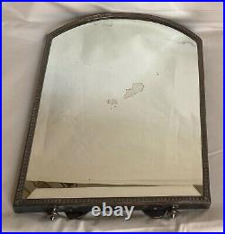 Ancien Miroir biseauté cadre métal argenté Art Déco Félix frères Toulouse Ancien Miroir biseauté cadre métal argenté Art Déco Félix frères Toulouse