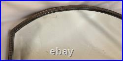 Ancien Miroir biseauté cadre métal argenté Art Déco Félix frères Toulouse Ancien Miroir biseauté cadre métal argenté Art Déco Félix frères Toulouse