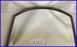 Ancien Miroir biseauté cadre métal argenté Art Déco Félix frères Toulouse Ancien Miroir biseauté cadre métal argenté Art Déco Félix frères Toulouse