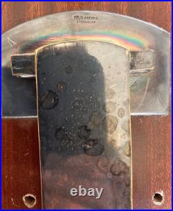 Ancien Miroir biseauté cadre métal argenté Art Déco Félix frères Toulouse Ancien Miroir biseauté cadre métal argenté Art Déco Félix frères Toulouse