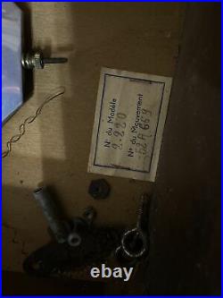 Ancien carillon GIROD Westminster, 8 marteaux, 8 Tiges date, jour, mois No Odo Rare