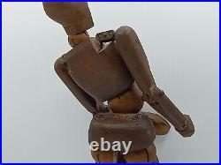 Ancien mannequin articulé de peintre bois 1930 antique artist lay's figure