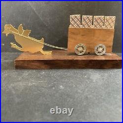Ancien porte marqueur verre Art Déco Paris Pizette bar cocktail canard Carte 12p
