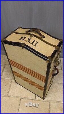 Ancienne MALLE CABINE OSHKOSH de voyage années 1930 américaine USA bagage