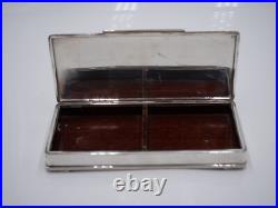 Belle Boite Epoque Art Deco En Argent Massif Et Bois Origine Belgique
