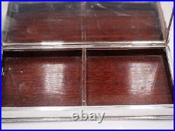 Belle Boite Epoque Art Deco En Argent Massif Et Bois Origine Belgique