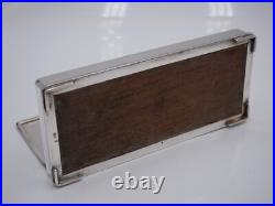 Belle Boite Epoque Art Deco En Argent Massif Et Bois Origine Belgique