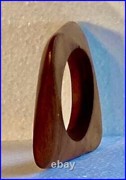 Bracelet Catherine Noll Sculpture Abstrait Art Déco bois précieux RARE