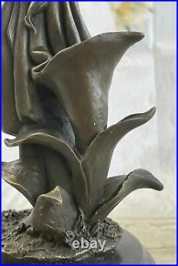 Bronze Art Déco Nymphe De The Bois Figurine Mavchi Signée Style Nouveau