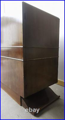 Buffet WOOD WOOD Art Deco 1930/1940 Bois 2 portes 2 tiroirs Motifs Metal