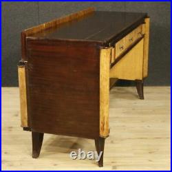 Bureau table meuble style ancien Art Deco en bois 3 tiroirs 900