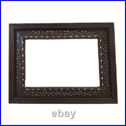 Cadre Ancien Art Déco Bois Sculpté, Cadre Photo Ou Tableau Encadrement Décoratif