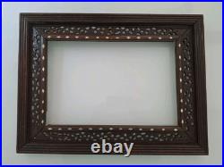 Cadre Ancien Art Déco Bois Sculpté, Cadre Photo Ou Tableau Encadrement Décoratif