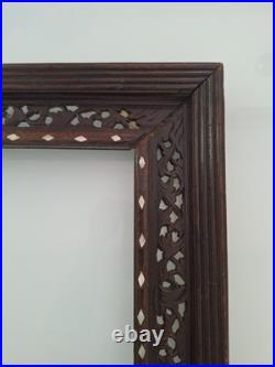 Cadre Ancien Art Déco Bois Sculpté, Cadre Photo Ou Tableau Encadrement Décoratif