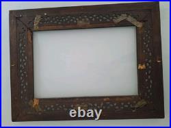 Cadre Ancien Art Déco Bois Sculpté, Cadre Photo Ou Tableau Encadrement Décoratif