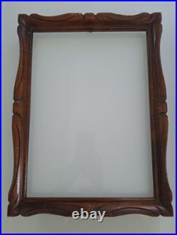 Cadre Ancien Bois Sculpté Art Déco Paire, Set De 2 Cadres Photo Ou Tableau
