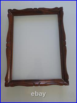 Cadre Ancien Bois Sculpté Art Déco Paire, Set De 2 Cadres Photo Ou Tableau