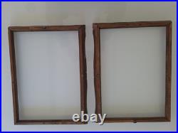 Cadre Ancien Bois Sculpté Art Déco Paire, Set De 2 Cadres Photo Ou Tableau