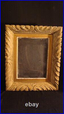 Cadre photo 24 x 18 cm Art-déco à motifs en bois sculpté d'époque années 30-40 Cadre photo 24 x 18 cm Art-déco à motifs en bois sculpté d'époque années 30-40