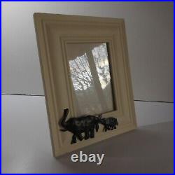 Cadre photo éléphant métal bois verre vintage art déco maison ethnique N7023