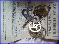 Carillon Calendrier Westminster Girod 8 tiges 8 marteaux Ancien Horlogerie rare
