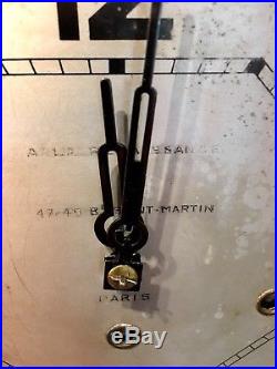 Carillon Horloge 8 Marteaux 8 Tiges Art-Deco type Westminster Signé LNR Paris