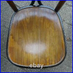 Chaise Bistrot de KOHN vers 1915 bicolore assise bois rare modèle (no Thonet)