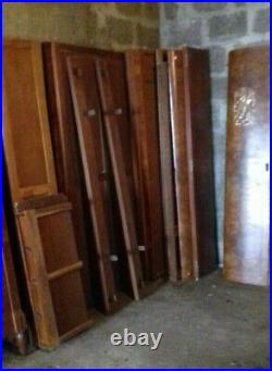 Chambre Art Déco, lit, chevet, armoire, loupe d'orme nacre bois précieux