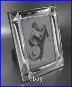 Charmant Art Déco Cadre Photo De Massif 925 Argent Sterling + Dos en Bois (T2) Charmant Art Déco Cadre Photo De Massif 925 Argent Sterling + Dos en Bois (T2)