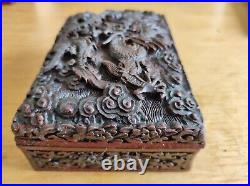 Chine Boîte Qianlong En Laqué Rouge Sculpté Période 1795
