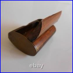 Coffret boite miniature bois marqueterie laiton fait main Art Déco France N3227