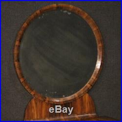 Coiffeuse meuble en bois de noyer style ancien Art Deco miroir commode table