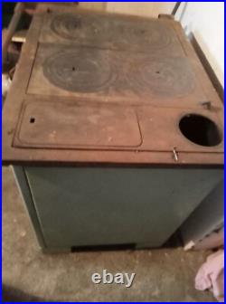 Cuisinière poêle à bois De Dietrich émaillée ancienne art déco 40's wood stove Cuisinière poêle à bois De Dietrich émaillée ancienne art déco 40's wood stove