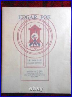 Edgar Poe Maret Diable Dans Beffroi Bois Grave Art Deco Gravure Illustre Moderne