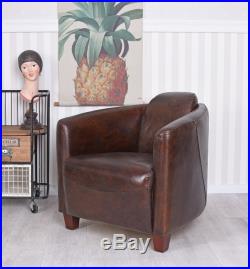 Exclusive fauteuil Club Francais Art Deco cuir cadre en bois et peint à la main