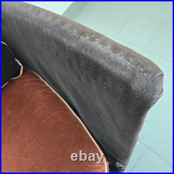 Fauteuil Vintage Art Deco Francais 1930 1940 En Velours & Bois 30s 40s