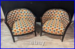 Fauteuils Art Déco En Bois Laqué Noir Fauteuils Art Déco En Bois Laqué Noir