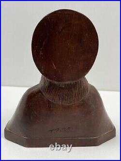 Ferdinand PARPAN (1902-2004) Christ au Sacré-Coeur Sculpture sur Bois Art Déco