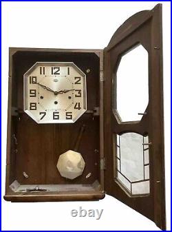 Horloge Pendule Carillon Ancien ODO 30 8 Marteaux 6 Tiges Art Déco Antique Clock