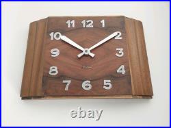 Horloge murale Art déco REFORM Mécanisme Suisse 1930 1940 bois vintage