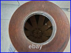 Important vase boule par Gustave Serrurier Bovy dinanderie laiton bois Art Déco Important vase boule par Gustave Serrurier Bovy dinanderie laiton bois Art Déco
