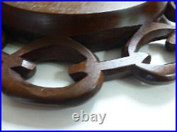 Importante Coupe Plateau en bois Art Déco signée a. Hoedts