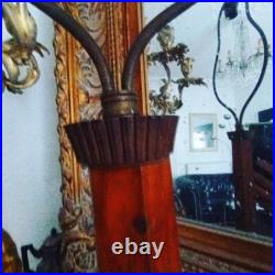 Importante Lampe Art Nouveau/Art Déco Bois de Plaquage Serrurier Bovy vers 1900