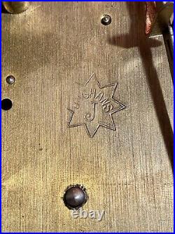 JUNGHANS c. 1930 Carillon Art Déco 8 Marteaux 8 Tiges Pendule Alemmand